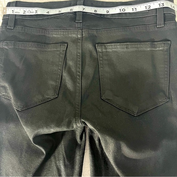 PAIGE Women’s Verdugo Fog Luxe Coating Leather Look Jeans Sz 27 Edgy Skinny - Picture 9 of 11